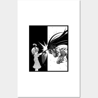 Medaka Box - "Black and White" Shiranui vs Medaka Posters and Art